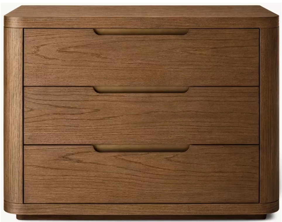 Rounded-edge Solid Wood Nightstand Rounded-edge Solid Wood Nightstand