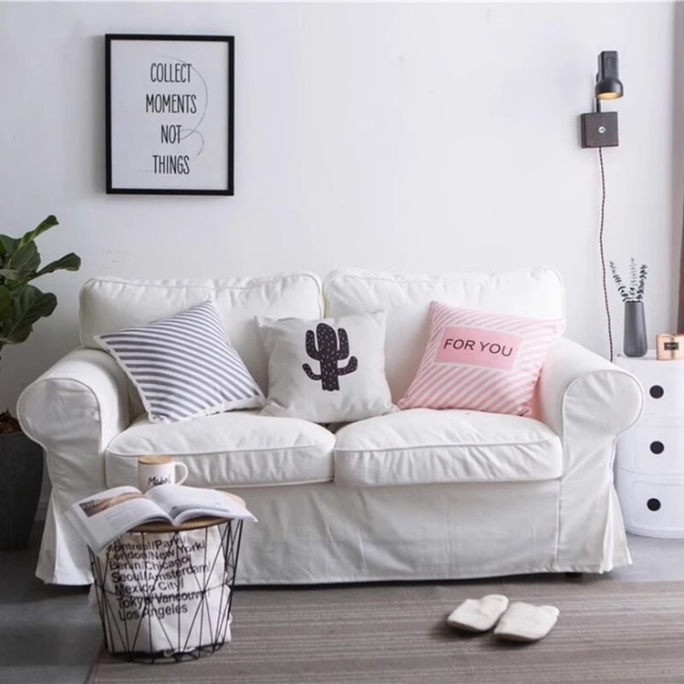 Removable And Washable White Sofa