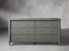 Wide Six-Drawer Dresser