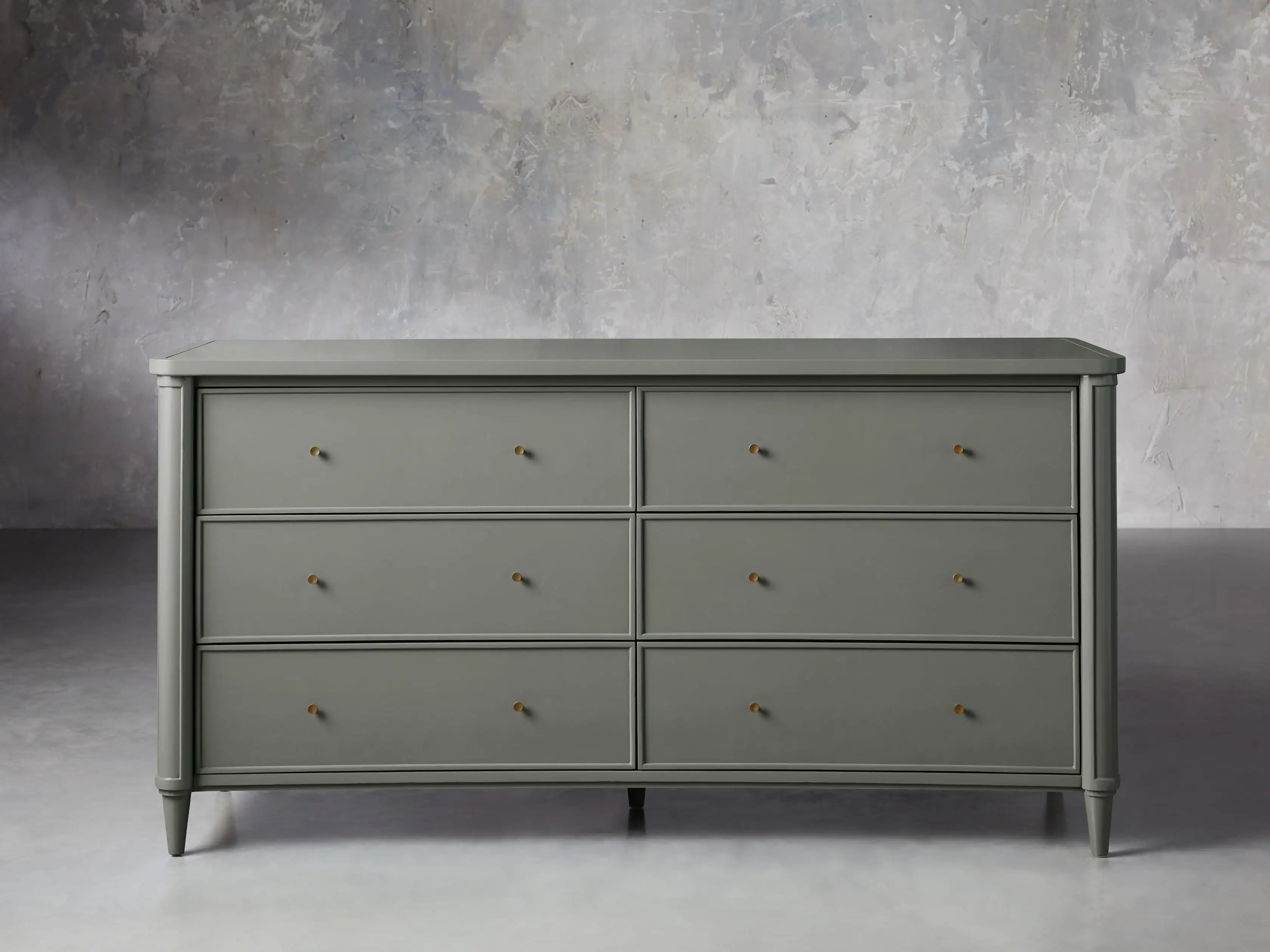 Wide Six-Drawer Dresser