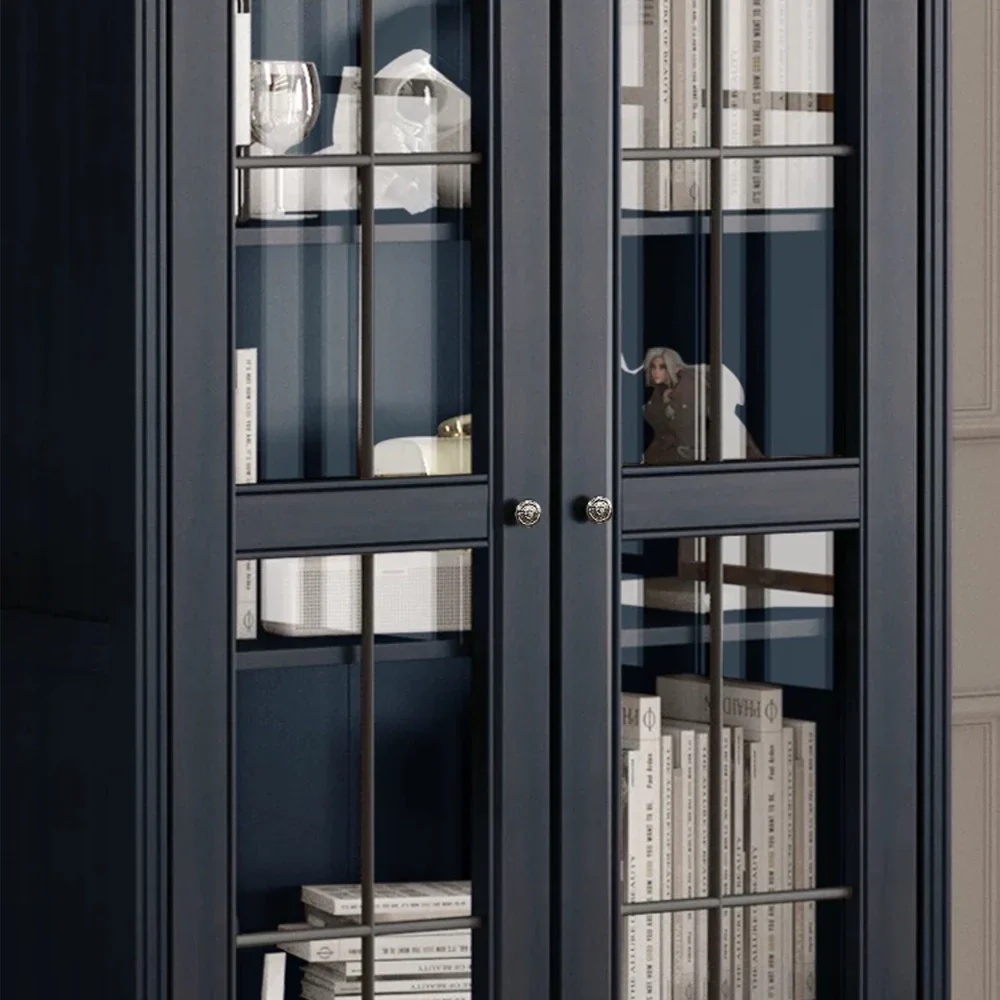  Arch - shaped Glass - door Bookcase 