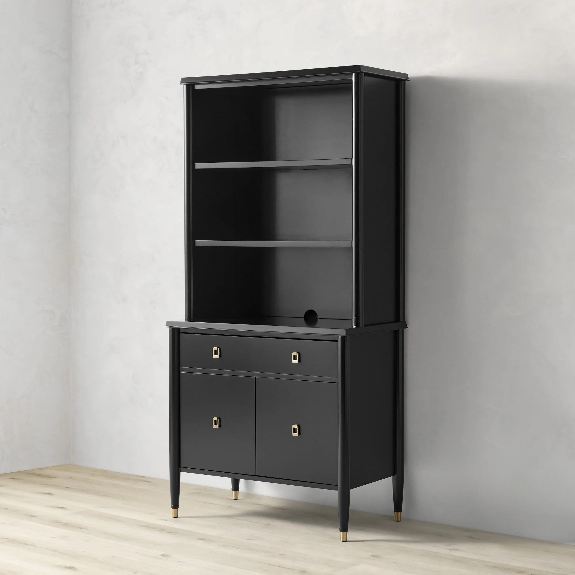 Modern Minimalist Wood Storage Hutch