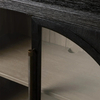 Low - profile Black Glass - front Cabinet