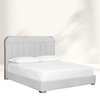 Modern Light Grey Upholstered Bed