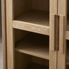 Two - door Glass - enclosed Wooden Display Shelf
