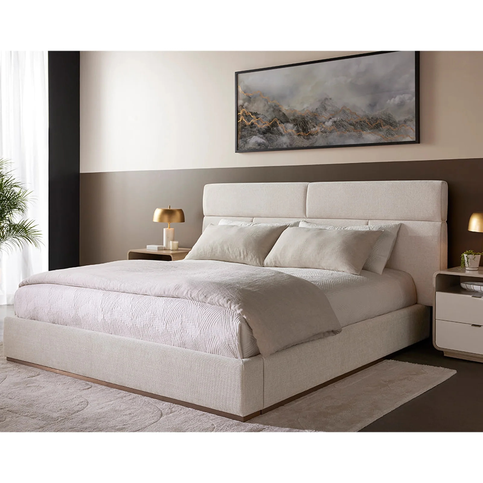 Contemporary Luxury Fabric Bed