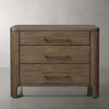  Oak Three - drawer Nightstand