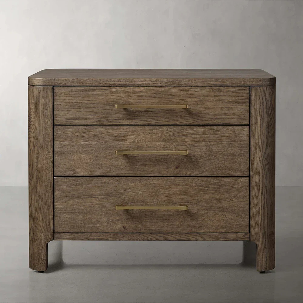  Oak Three - drawer Nightstand