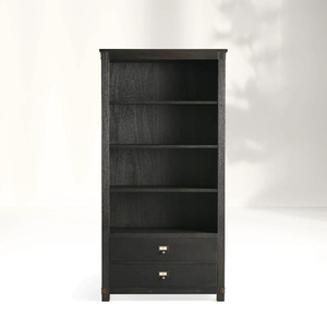 Rustic - modern Black Bookcase