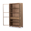 Tellers Tall Black Cabinet with Glass Doors