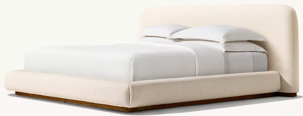 Fabric Extended Panel Bed