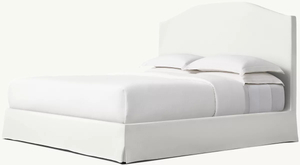 Slipcovered Camelback Panel Bed