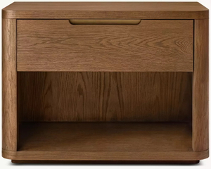 Solid Wood Opened Nightstand 