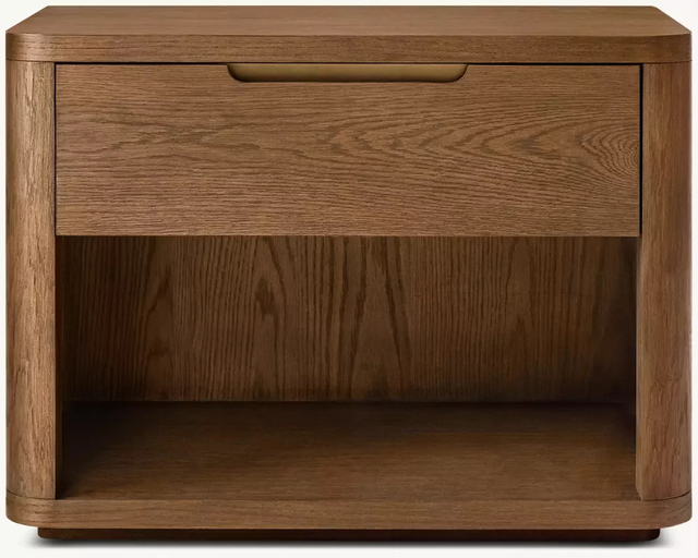Solid Wood Opened Nightstand 