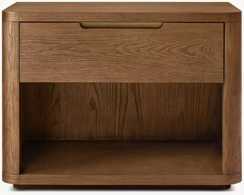 Solid Wood Opened Nightstand 