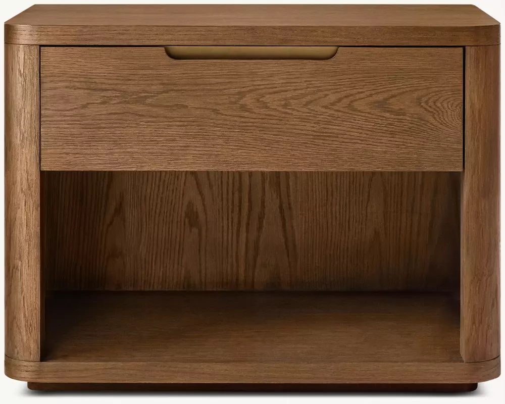 Solid Wood Opened Nightstand 