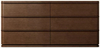 Simple six-drawer cabinet