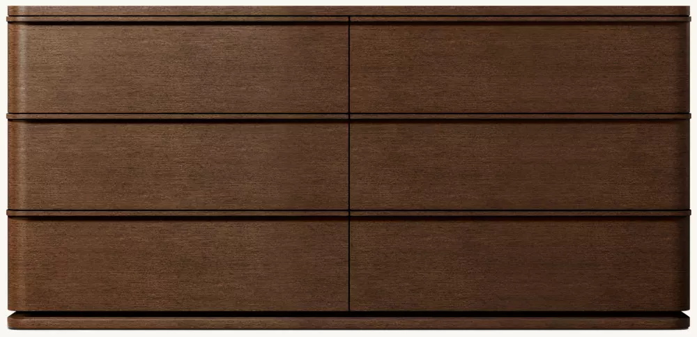 Simple six-drawer cabinet