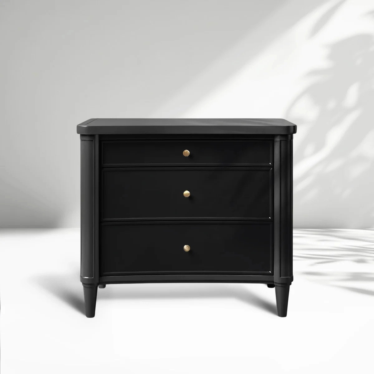 Black bedside table