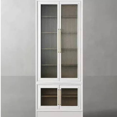 White Glass - Door Storage Cabinet: A Condensed Expression of Spatial Order And Practical Aesthetics