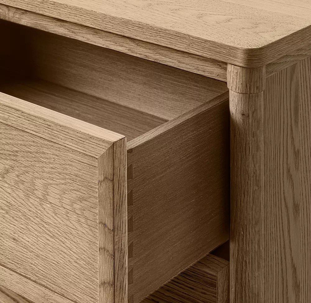 White Oak with Compartmental Storage Dressing Table