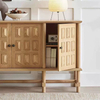 White Oak Wooden Hallway Organizer