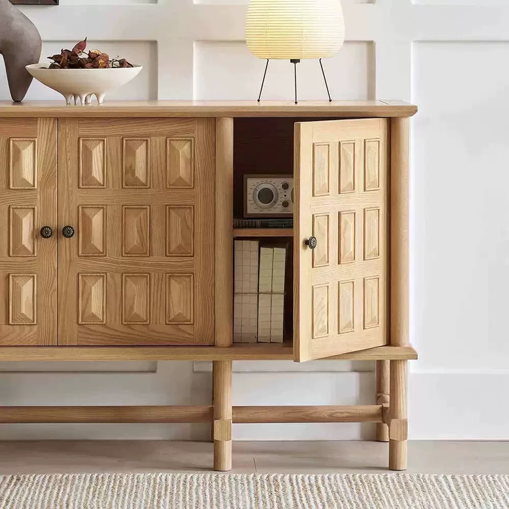 White Oak Wooden Hallway Organizer