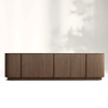 American Living Room Solid Wood White Oak Entrance Cabinet TV Cabinet