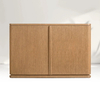 Plain Wood Double - door Cabinet 