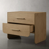  Double - Drawer Solid Wood Nightstand