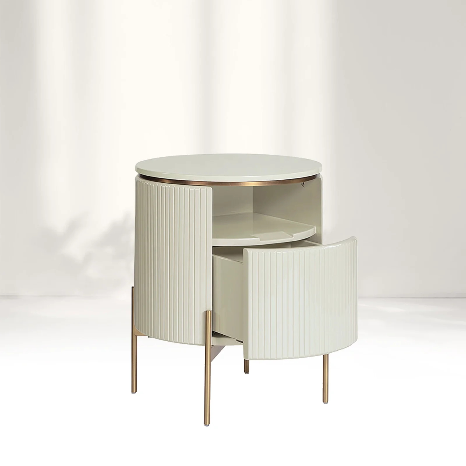  Vertical - striped Round Sideboard
