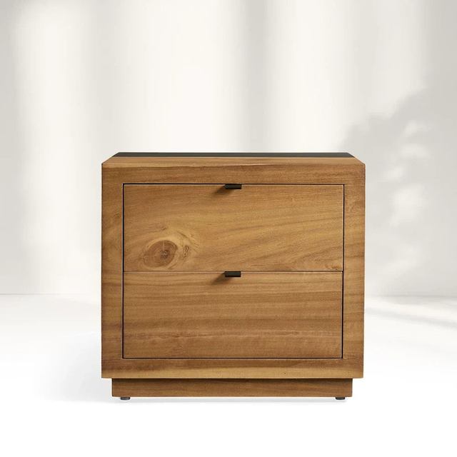 Twin - drawer Modern Bedside Cabinet