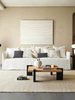 Japanese-style linen fabric simple sofa
