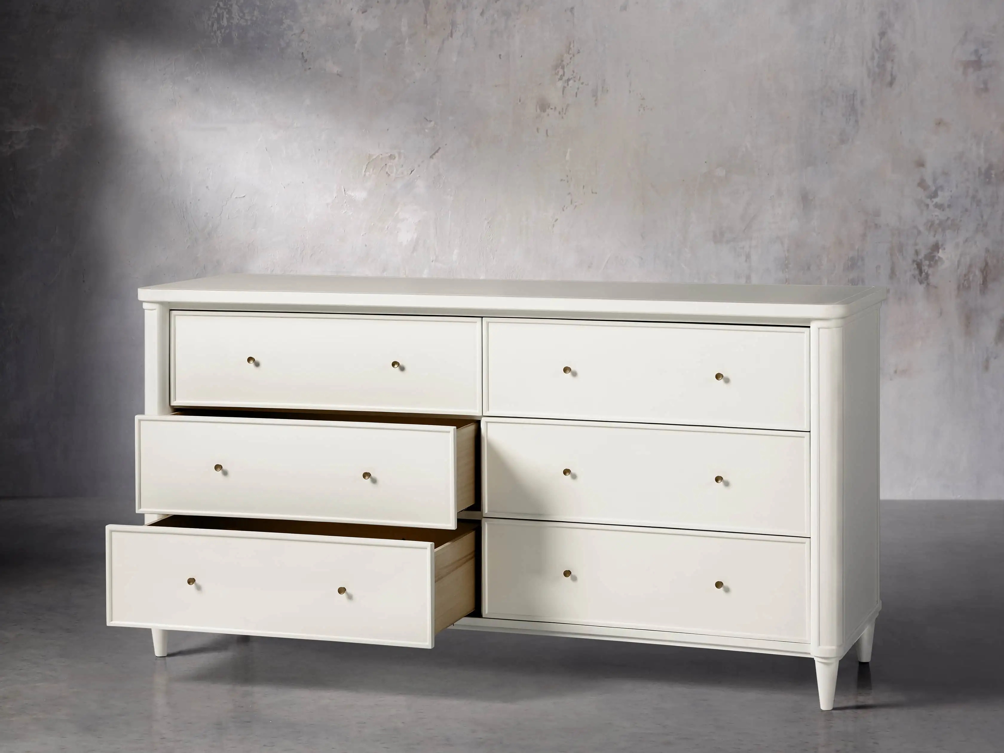 Wide Six-Drawer Dresser