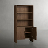 Contemporary Rustic Wood Bookcase