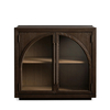 Low - profile Black Glass - front Cabinet