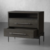  Wood Two - drawer Storage Nightstand
