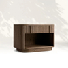 Vertical - striped Open - shelf Nightstand
