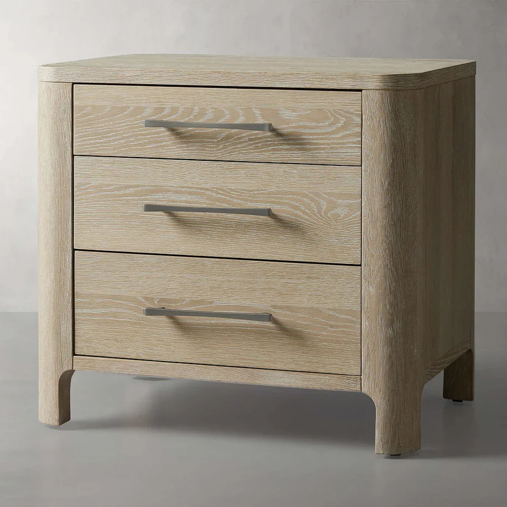 Oak Three - drawer Nightstand
