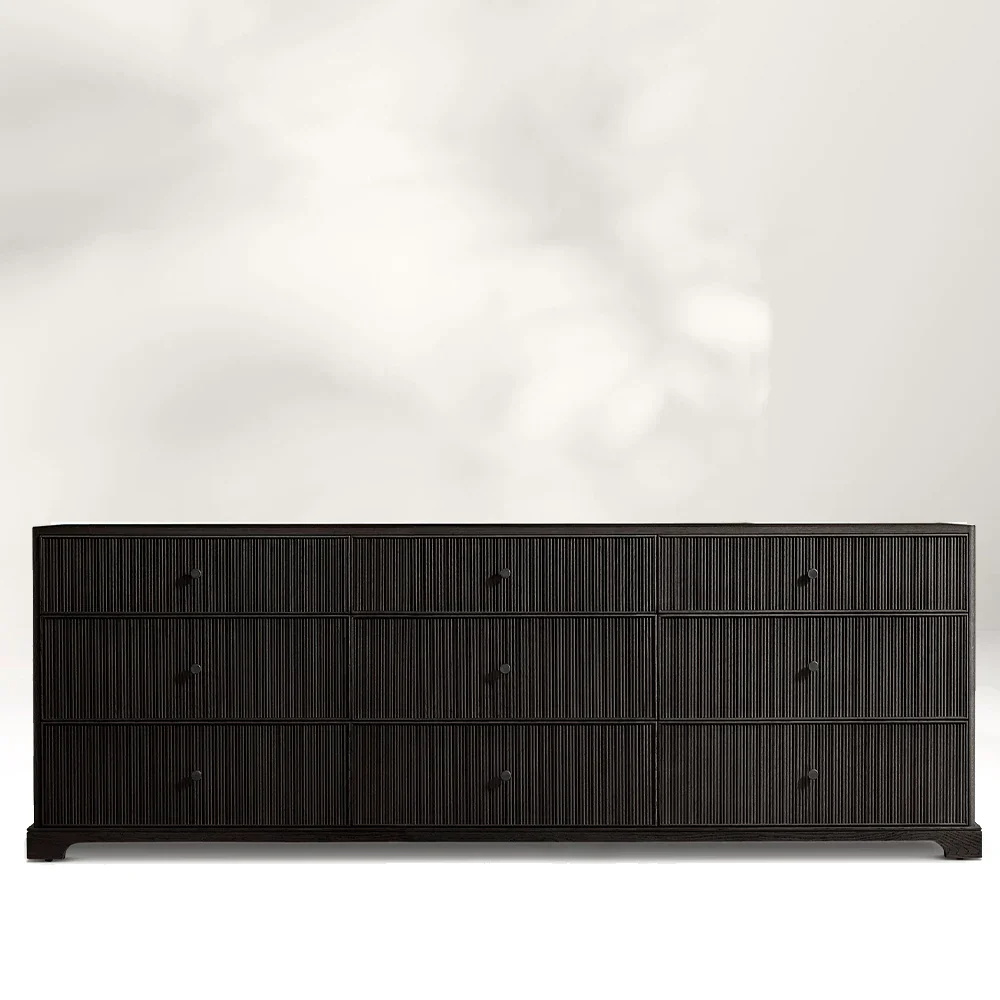  Vertical - striped 9-Drawer Dresser 