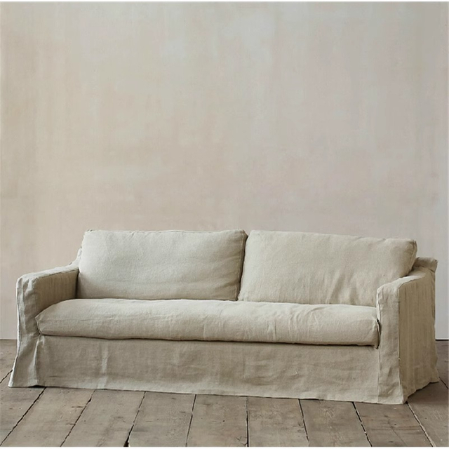 Removable and washable vintage fabric sofa