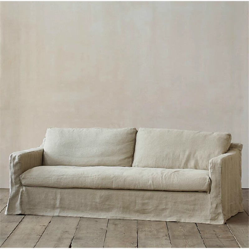 Removable and washable vintage fabric sofa