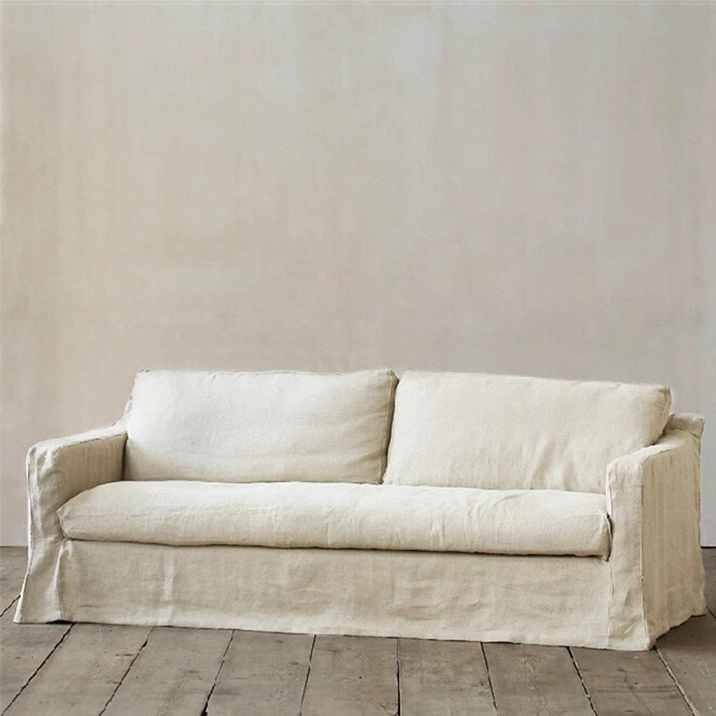 Removable and washable vintage fabric sofa