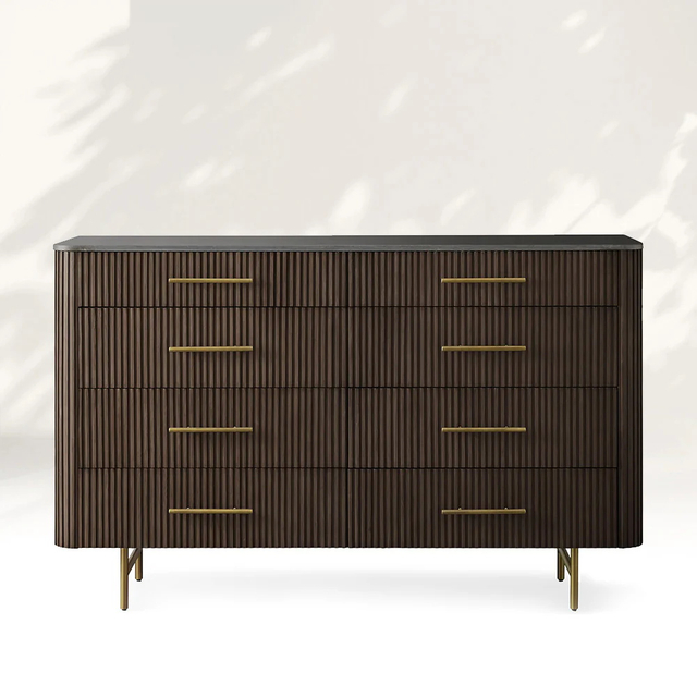 Oak Dresser with Chest of Drawers