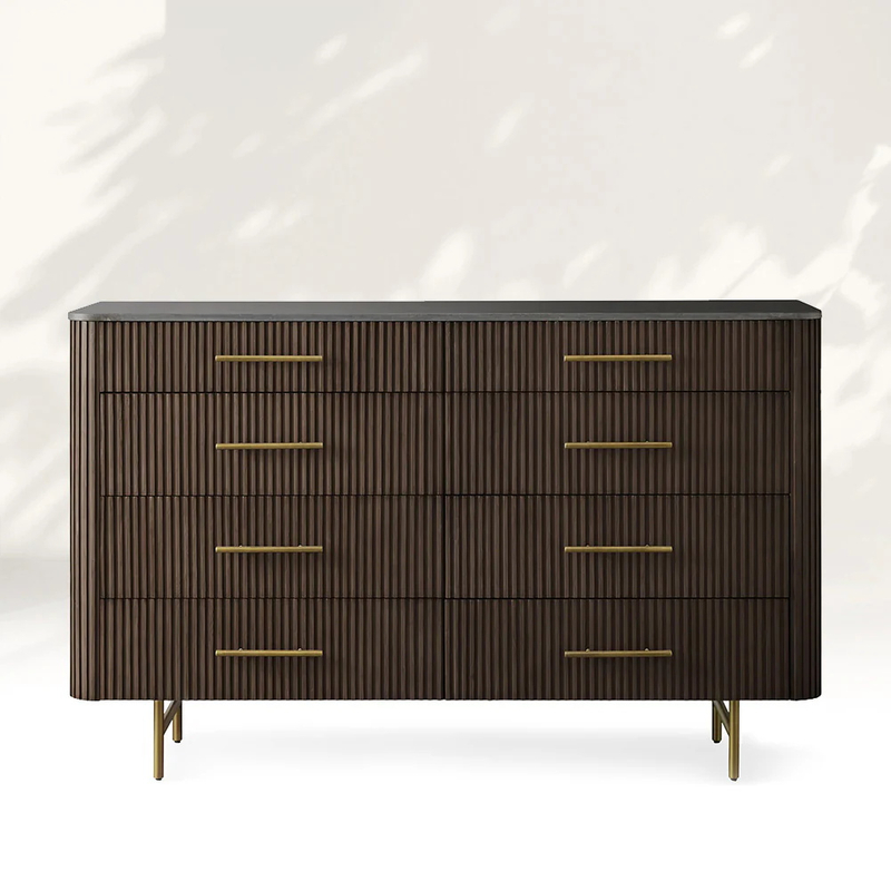 Oak Dresser with Chest of Drawers