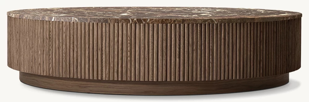 Stone Plinth Round Coffee Table