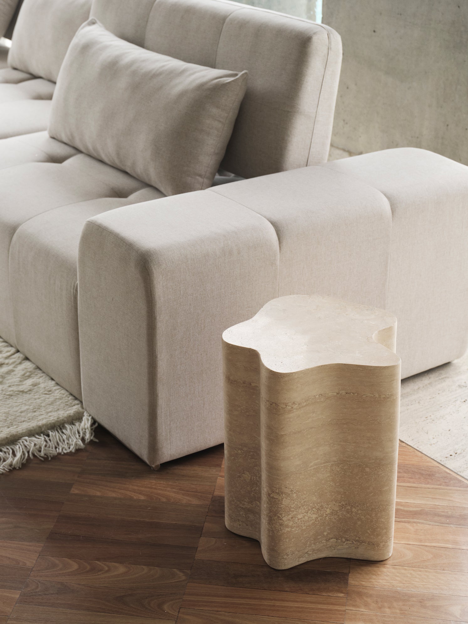 Tree Bark Side Table