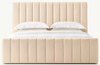  Fabric Panel Platform Bed With Footboard