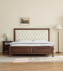 High-end Bedroom Walnut Wood Double Bed