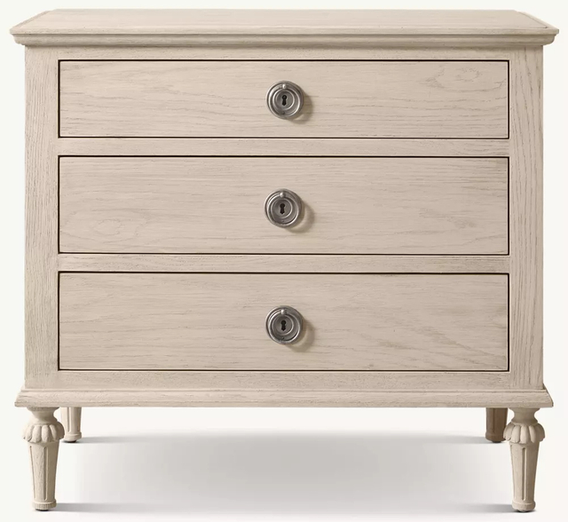Rattan & Wood Closed Nightstand
